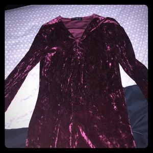 burgundy velvet-suede dress!!